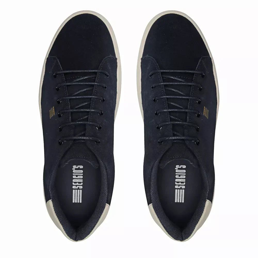TÊNIS MASCULINO CASUAL EM COURO AZUL - OFF WHITE