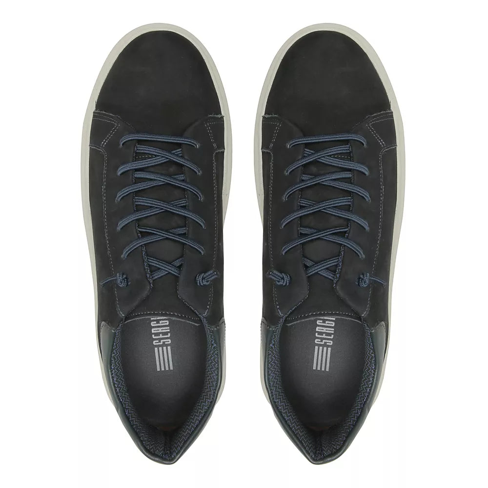 TÊNIS MASCULINO CASUAL EM COURO AZUL - MARINHO