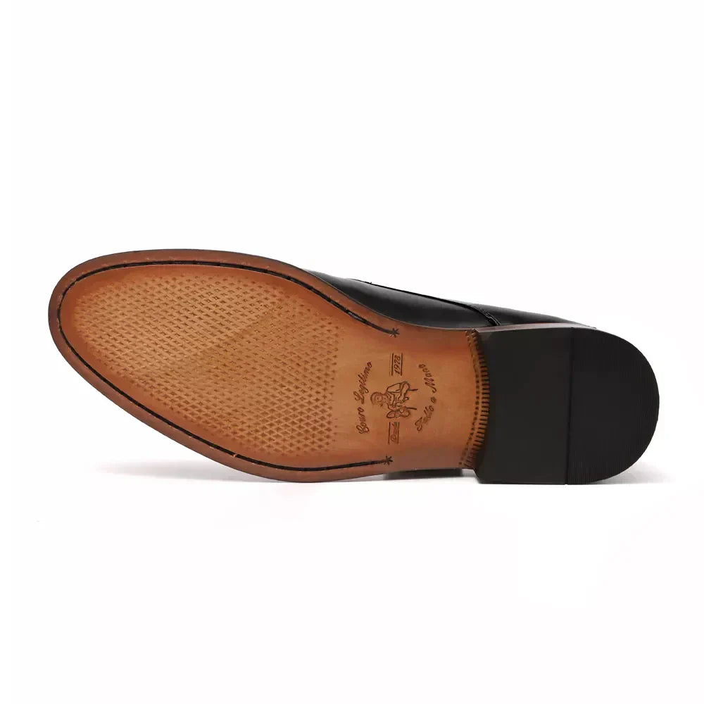 Sapato Derby Masculino Social Em Couro - PRETO