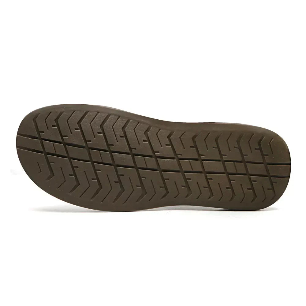CHINELO MASCULINO CASUAL EM COURO MARROM - SKAR CAFE