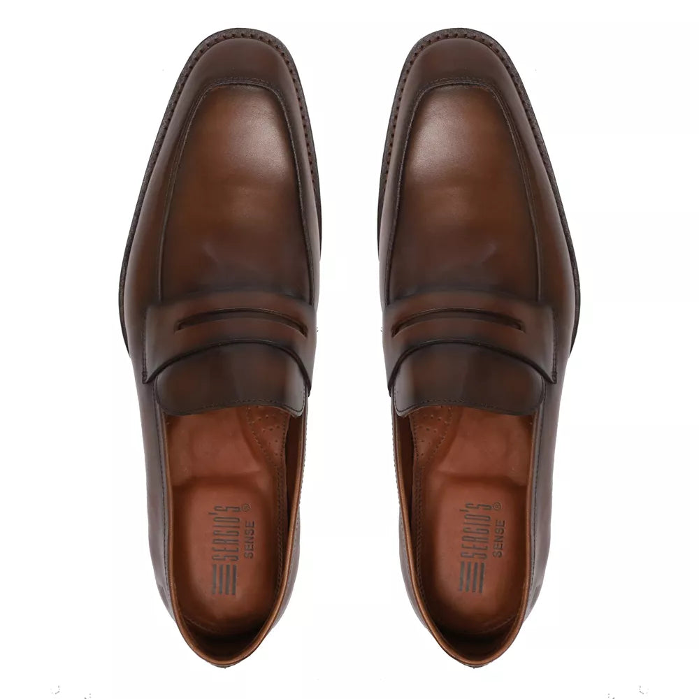 SAPATO LOAFER MASCULINO SOCIAL EM COURO MARROM COM CONFORTO - BROWN