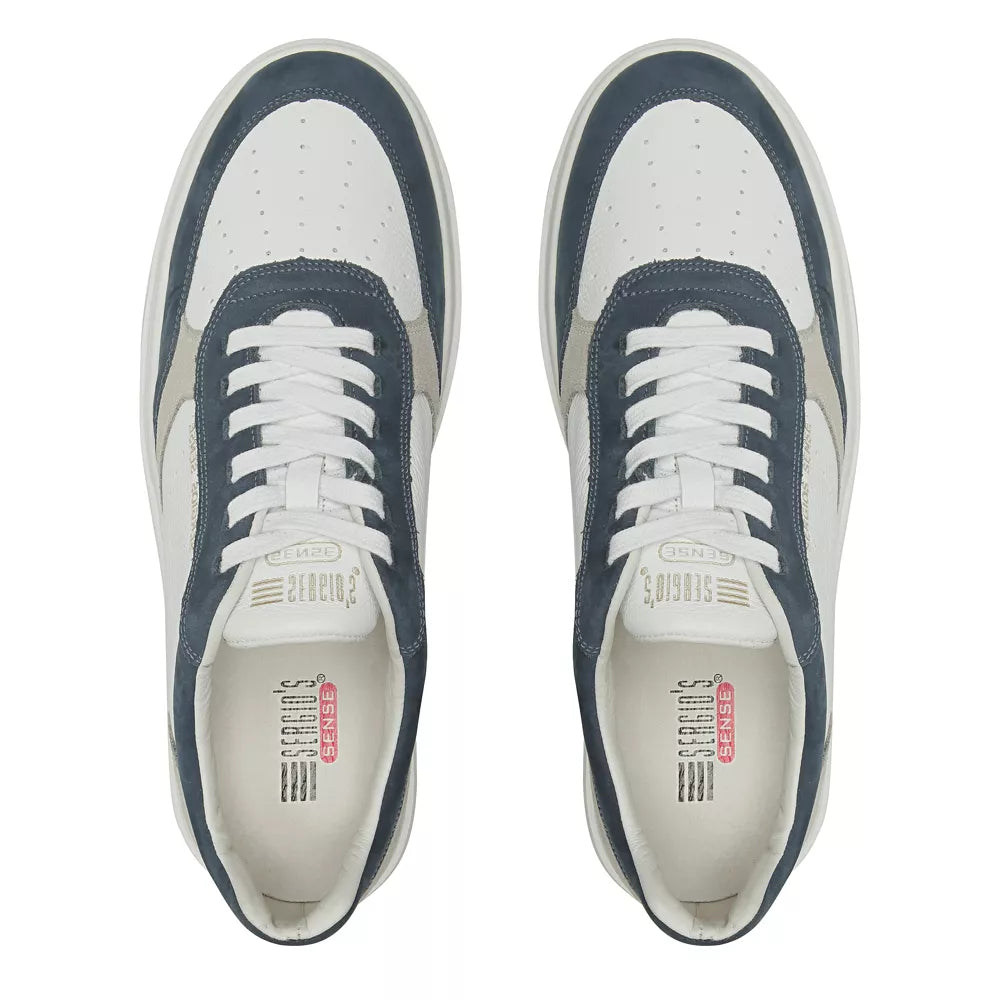 TÊNIS MASCULINO CASUAL EM COURO AZUL COM CONFORTO - SNOW
