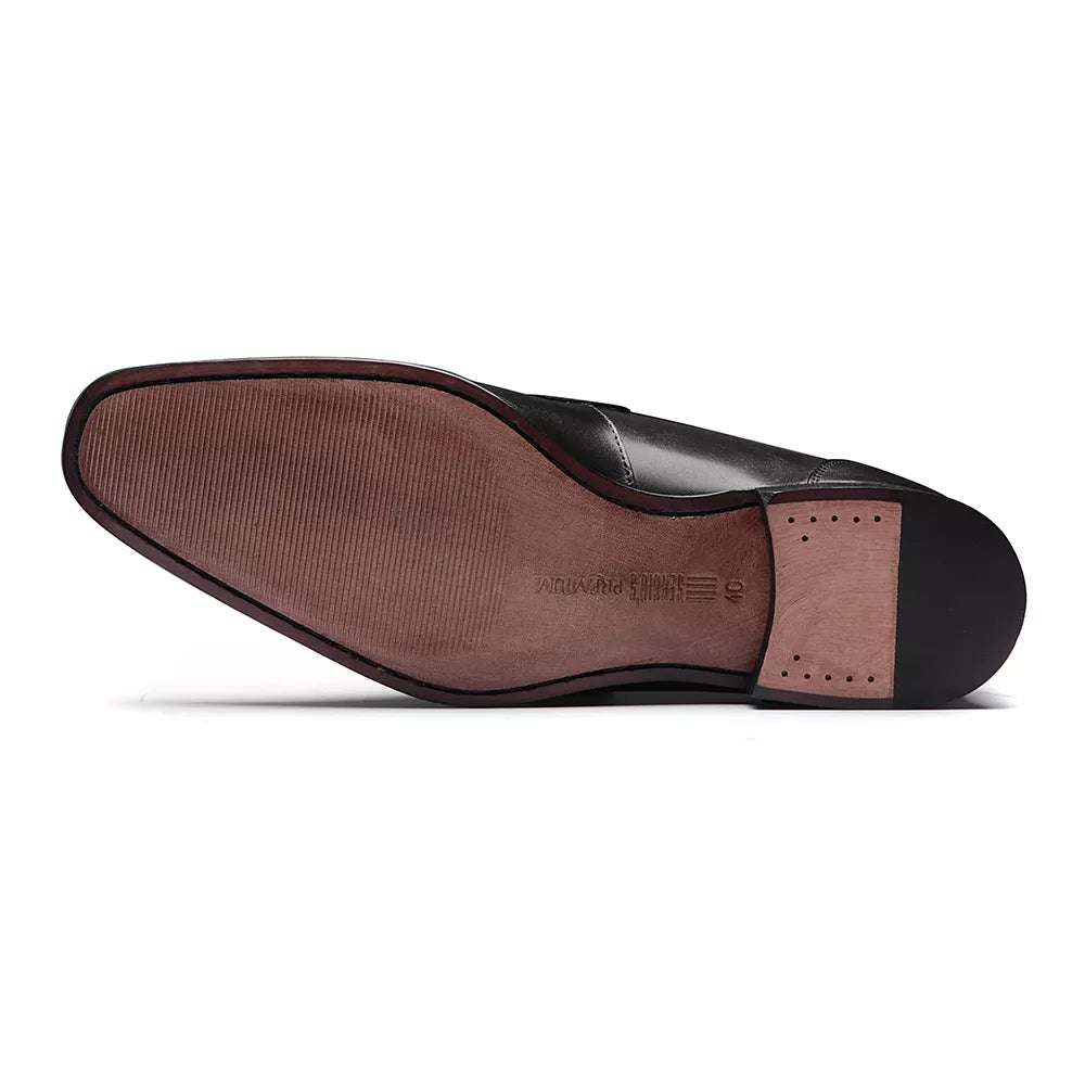 Sapato Loafer Masculino Social Em Couro Preto - VAQ