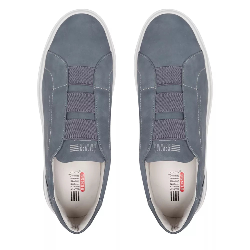 TÊNIS MASCULINO CASUAL EM COURO AZUL COM CONFORTO - BLUE BERRY