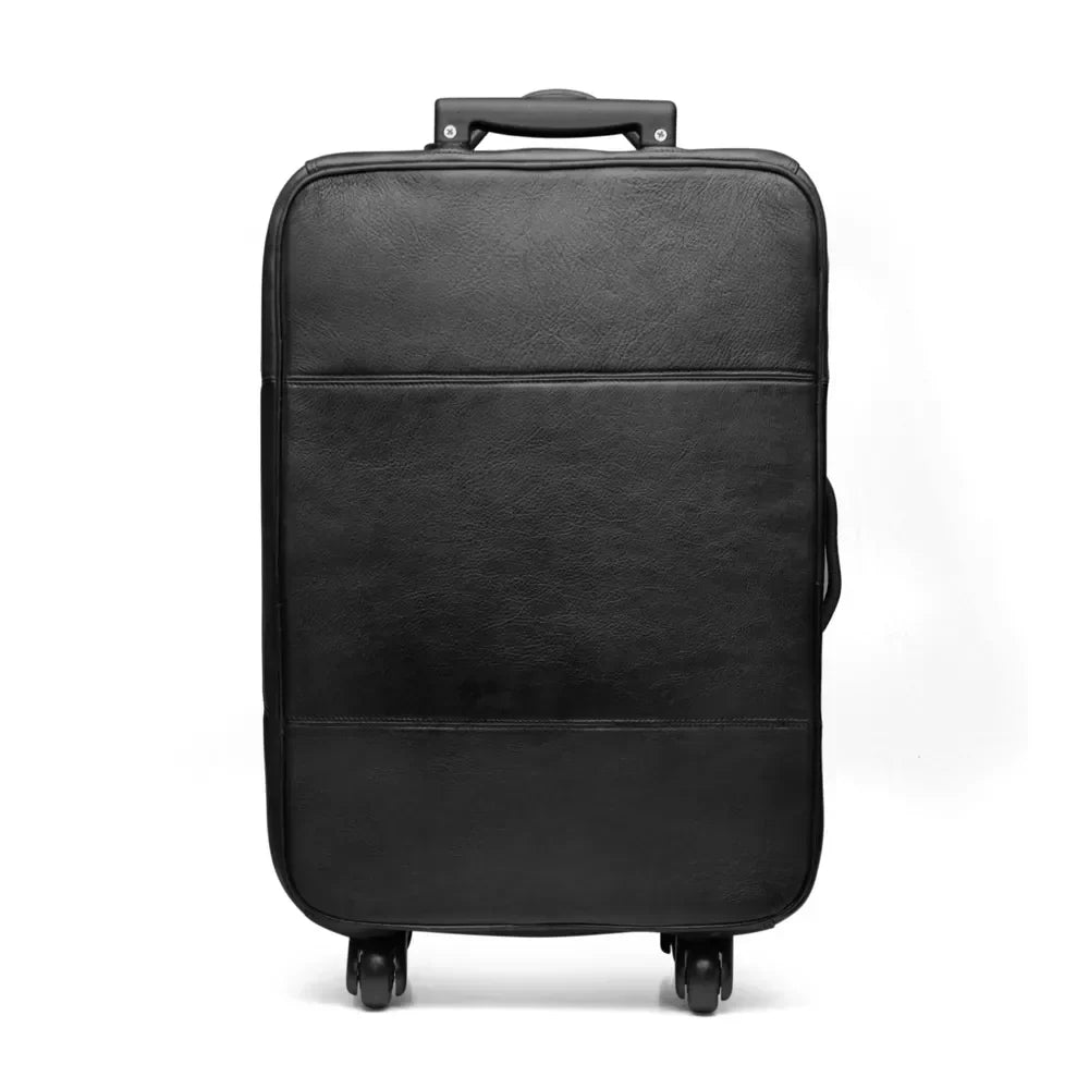 Mala De Viagem Em Couro Preto