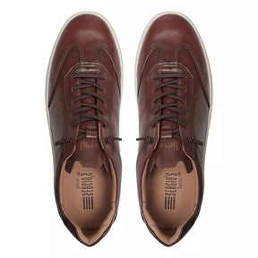 TÊNIS MASCULINO CASUAL EM COURO MARROM LINHA LIEVE