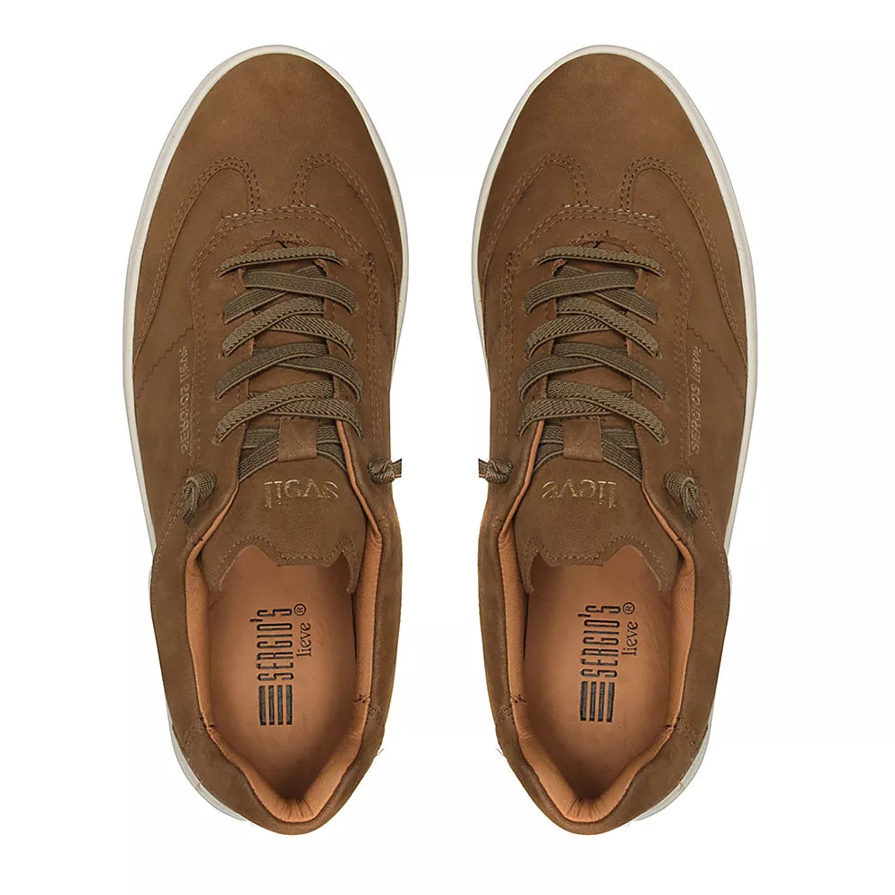 TÊNIS MASCULINO CASUAL EM COURO MARROM LINHA LIEVE