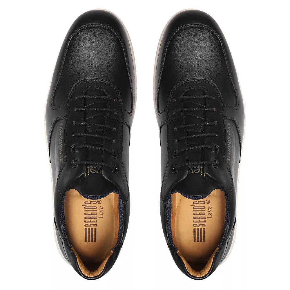 TÊNIS MASCULINO CASUAL EM COURO PRETO