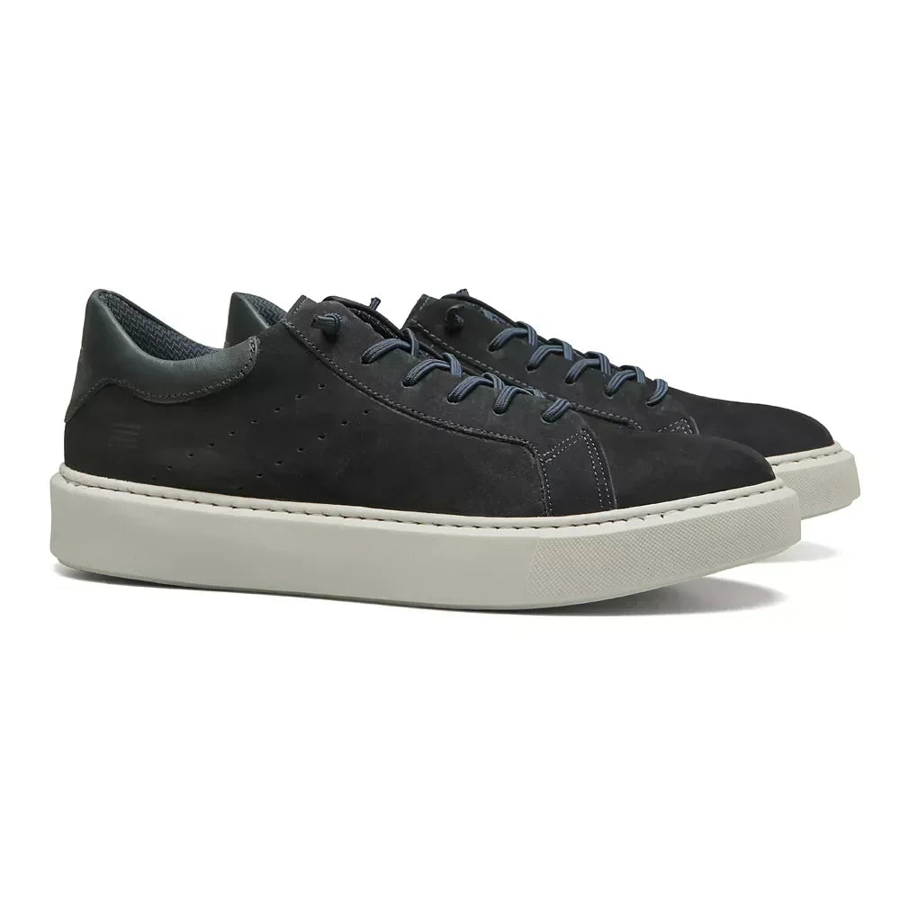 TÊNIS MASCULINO CASUAL EM COURO AZUL - MARINHO