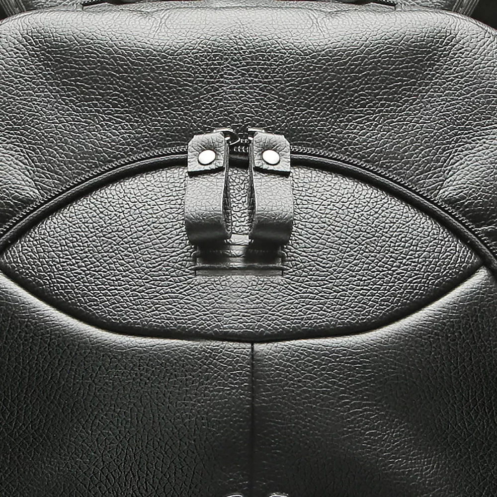 MOCHILA PORTA NOTEBOOK MASCULINA EM COURO COM RODINHAS PRETO
