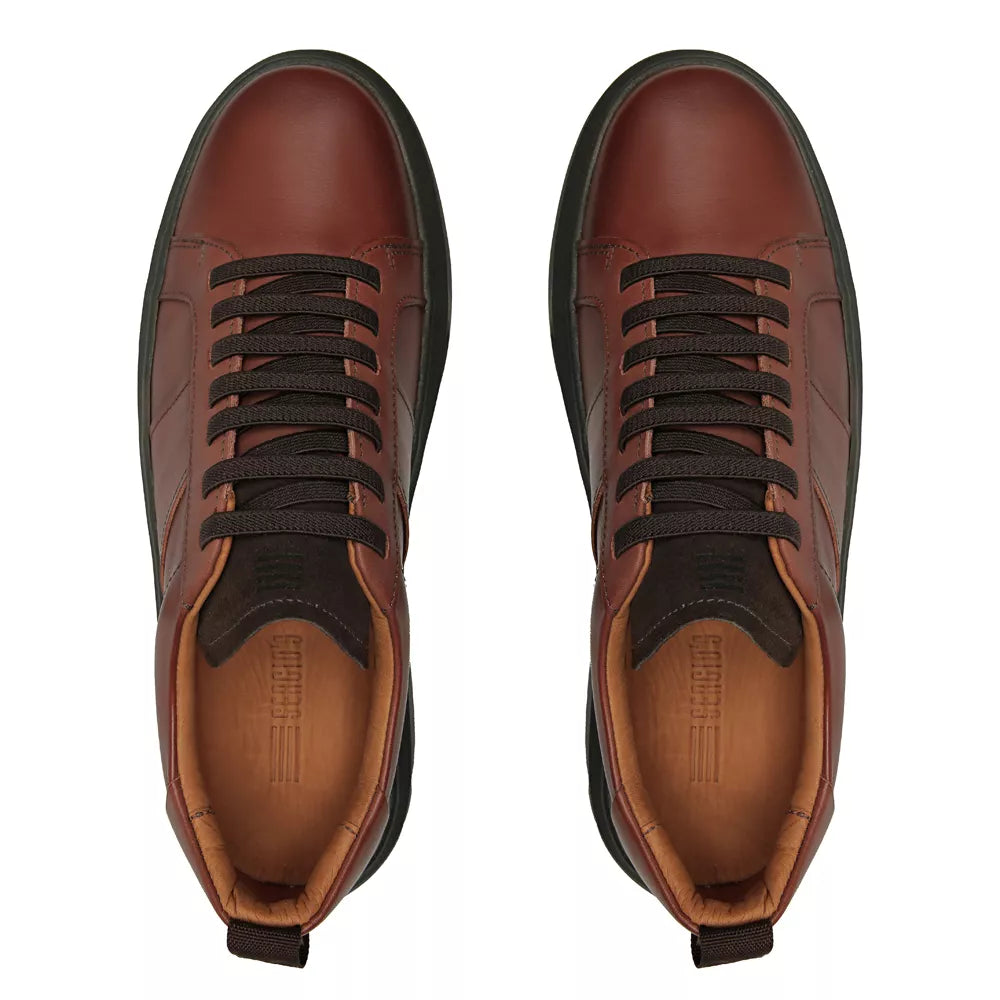 TÊNIS MASCULINO CASUAL EM COURO MARROM - TERRA