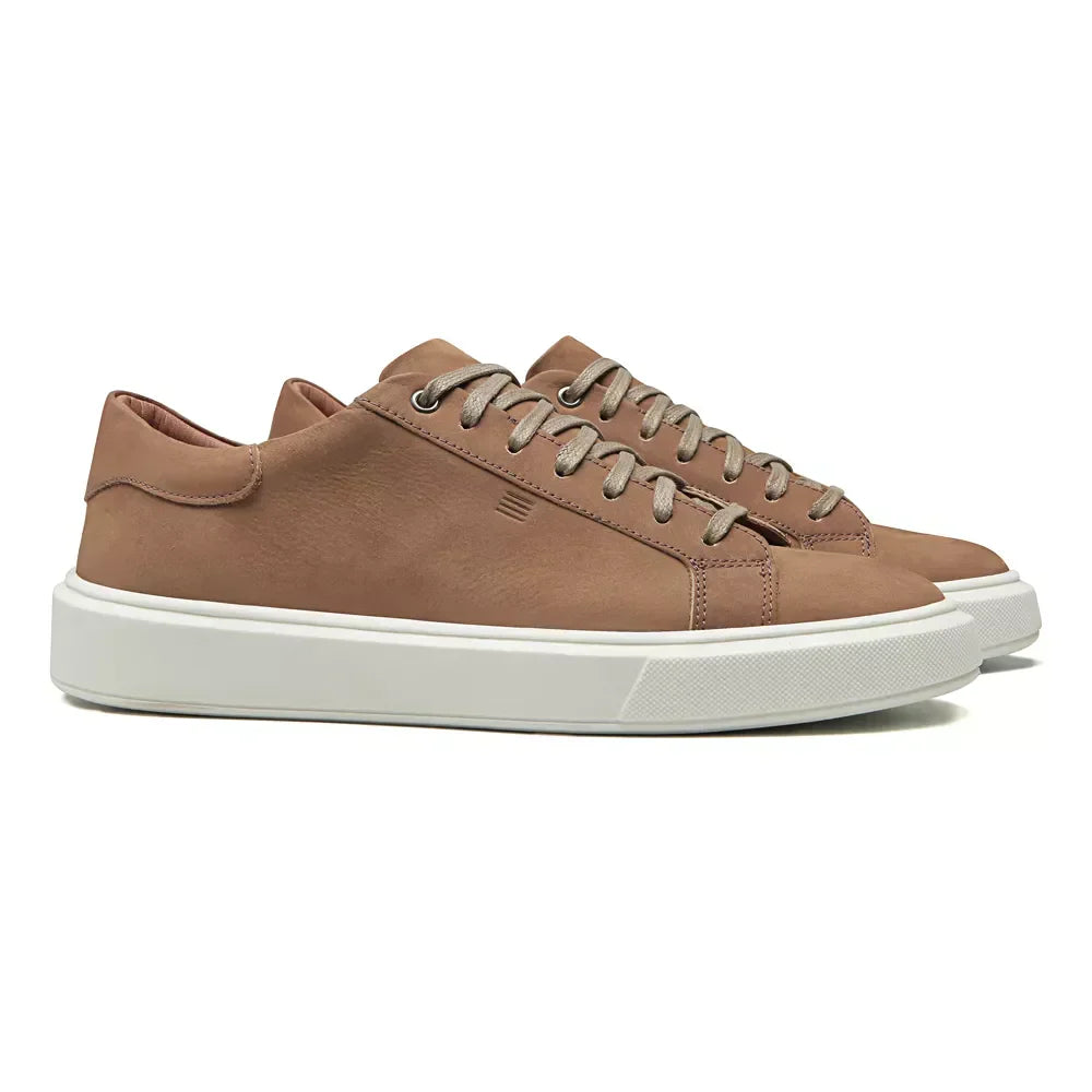 TÊNIS MASCULINO CASUAL EM COURO MARROM - AREIA