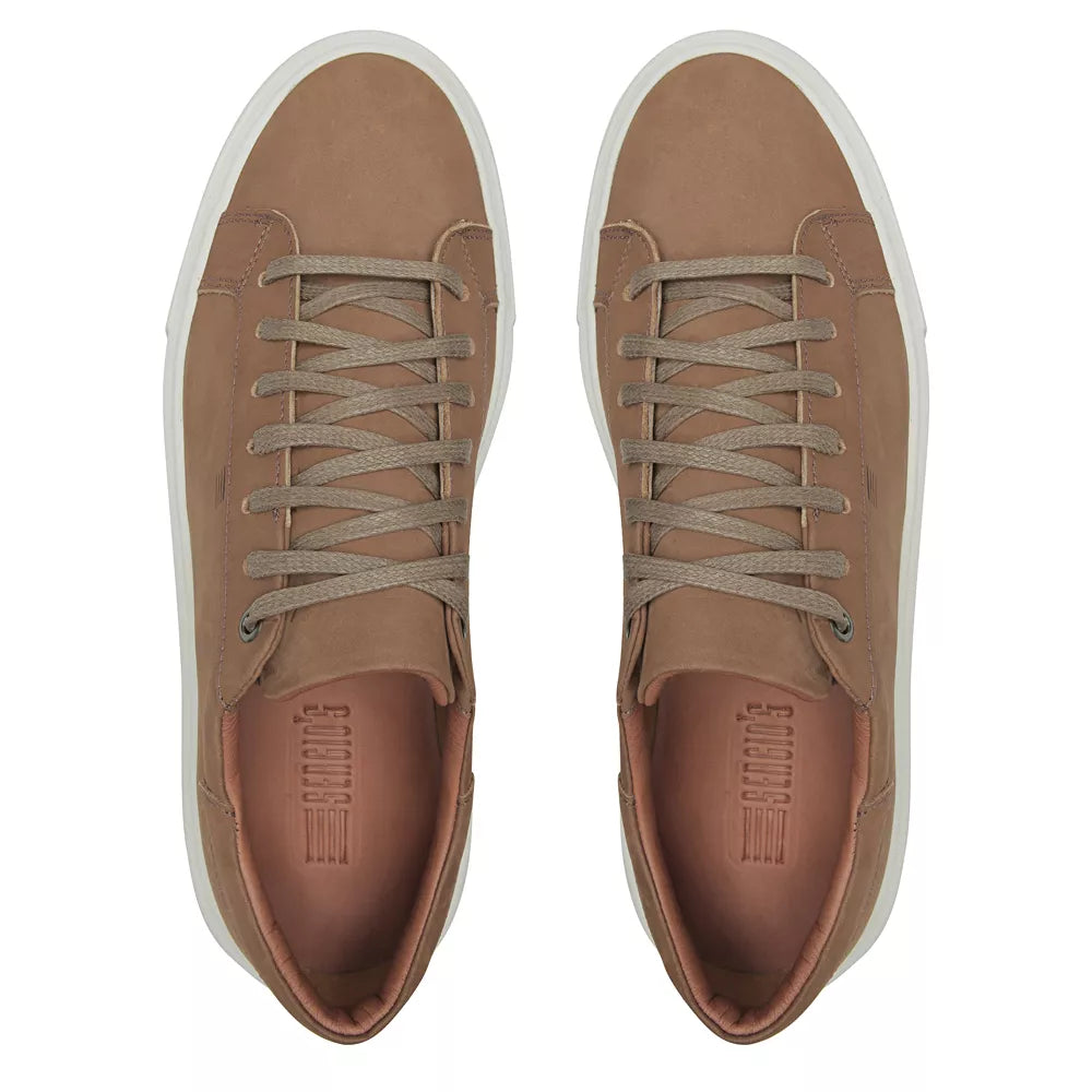 TÊNIS MASCULINO CASUAL EM COURO MARROM - AREIA