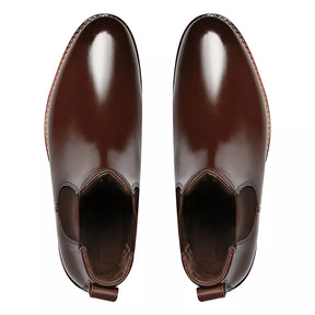 BOTA CHELSEA MASCULINA CASUAL EM COURO MARROM - EXPRESSO