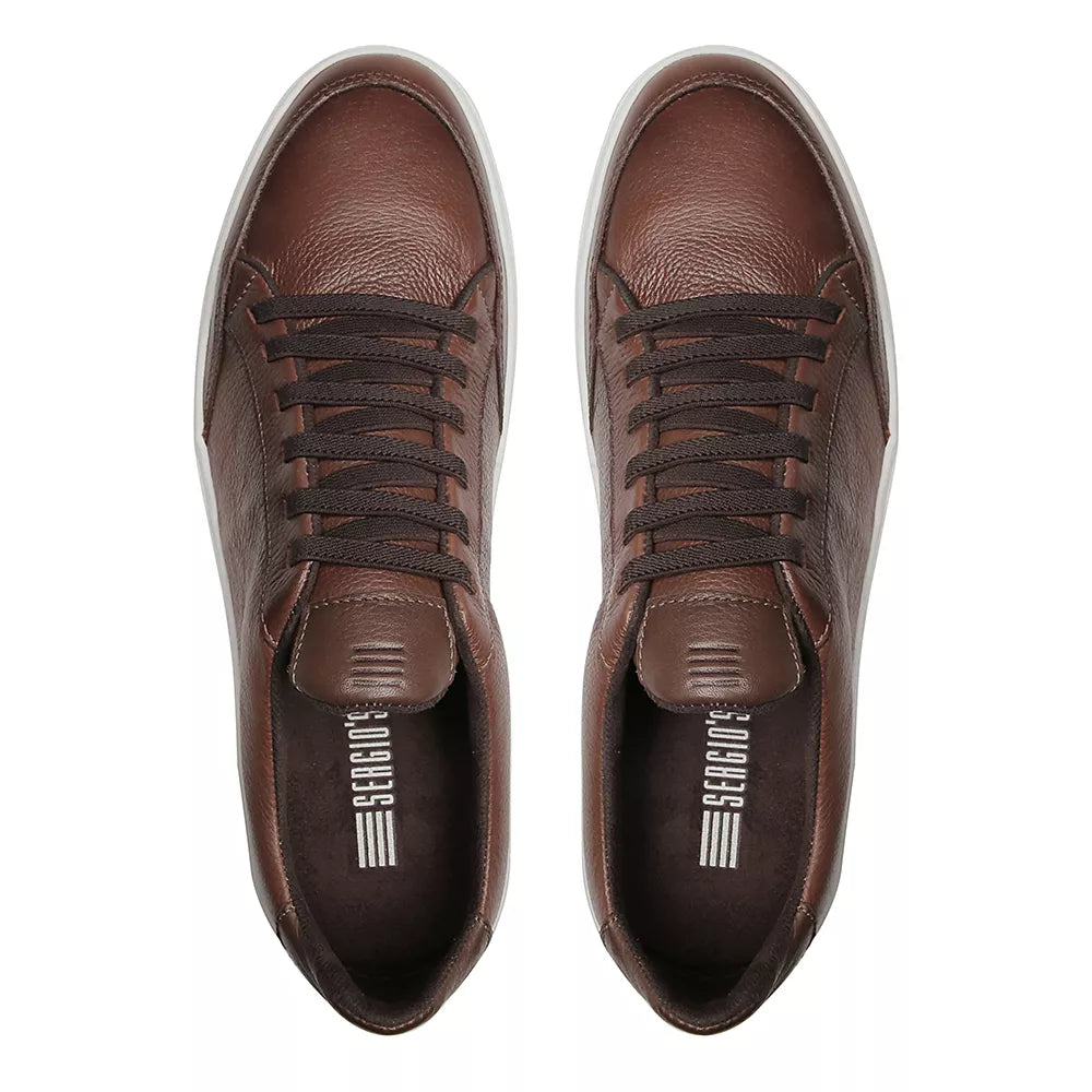 TÊNIS MASCULINO CASUAL EM COURO MARROM - TROY