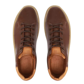 TÊNIS MASCULINO CASUAL EM COURO MARROM