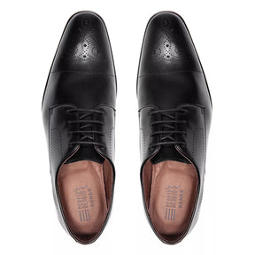 Sapato Derby Masculino Social Em Couro Preto - LASER
