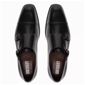 SAPATO MONK STRAP MASCULINO SOCIAL EM COURO - PRETO