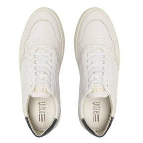 TÊNIS MASCULINO CASUAL EM COURO BRANCO COM CONFORTO - NAVY