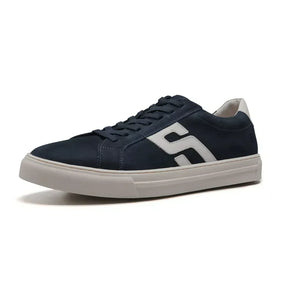 TÊNIS MASCULINO CASUAL EM COURO AZUL COM CONFORTO - NAVY