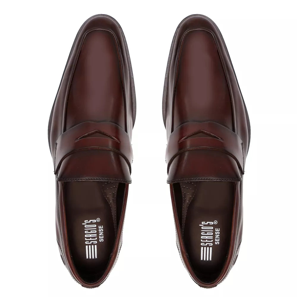 Sapato Loafer Social Em Couro Marrom - TAN