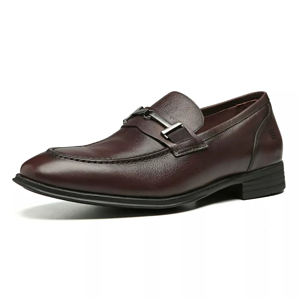 SAPATO LOAFER MASCULINO SOCIAL EM COURO MARROM COM CONFORTO - BROWN
