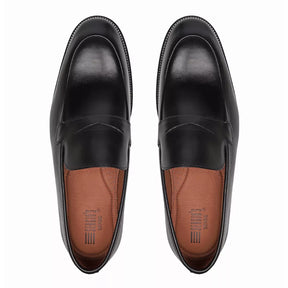 SAPATO LOAFER MASCULINO SOCIAL EM COURO PRETO COM CONFORTO - BLACK