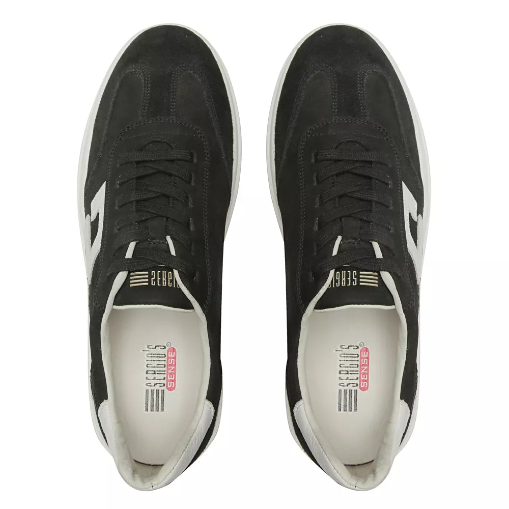 TÊNIS MASCULINO CASUAL EM COURO PRETO COM CONFORTO