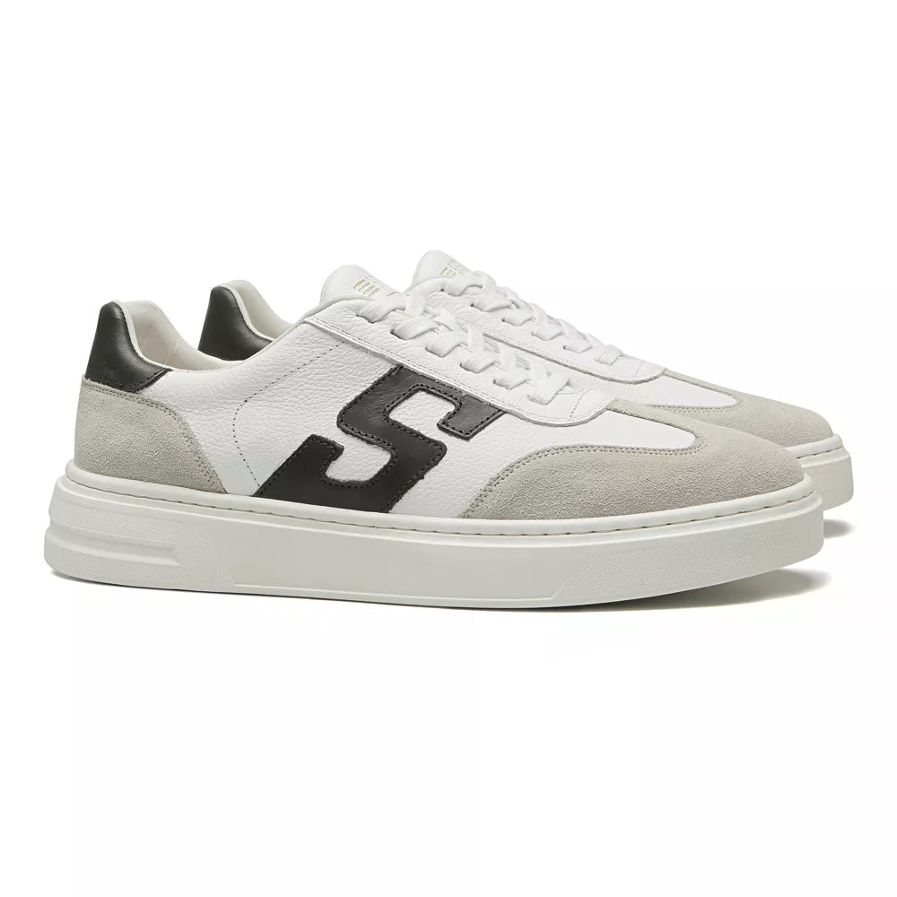TÊNIS MASCULINO CASUAL EM COURO CINZA COM CONFORTO - BLACK