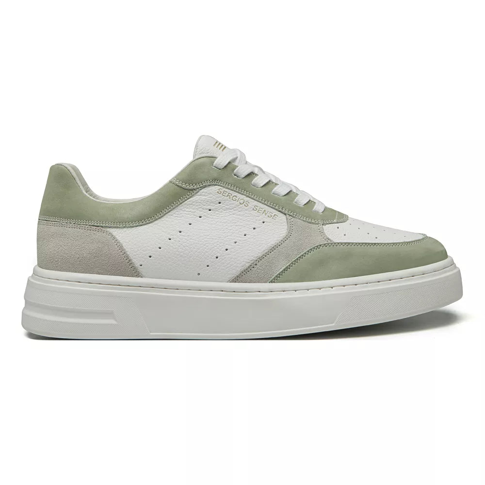 TÊNIS MASCULINO CASUAL EM COURO VERDE COM CONFORTO