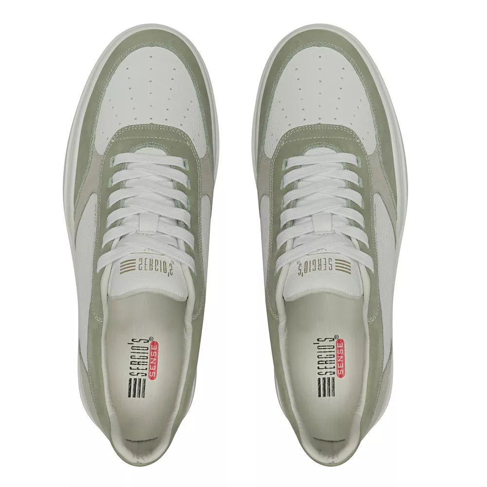 TÊNIS MASCULINO CASUAL EM COURO VERDE COM CONFORTO