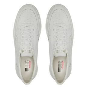 TÊNIS MASCULINO CASUAL EM COURO BRANCO COM CONFORTO