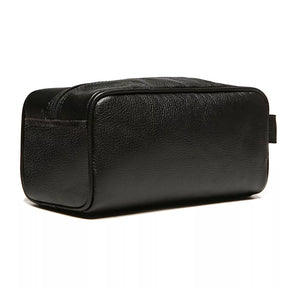 NECESSAIRE MASCULINA EM COURO PRETO - MADRAS
