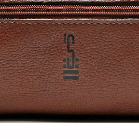 NECESSAIRE MASCULINA EM COURO MARROM - WHISKY