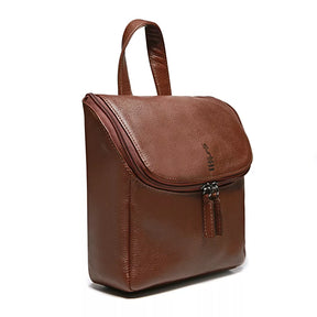 NECESSAIRE MASCULINA EM COURO MARROM - WHISKY