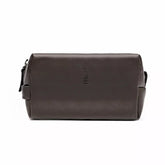NECESSAIRE MASCULINA EM COURO MARROM - CAFÉ