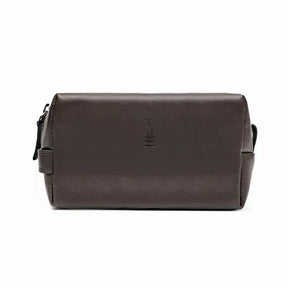 NECESSAIRE MASCULINA EM COURO MARROM - CAFÉ