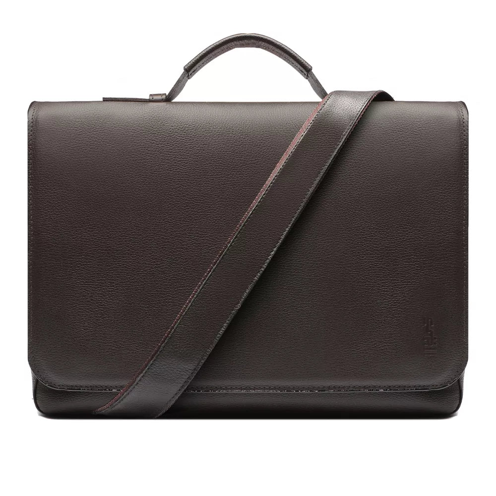 Pasta Porta Notebook Masculina Em Couro Marrom - café
