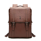 MOCHILA PORTA NOTEBOOK DE ATE 17'' MASCULINA EM COURO MARROM - WHISKY