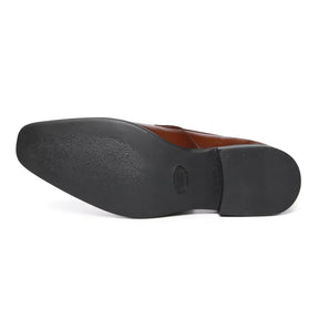 SAPATO MOCASSIM MASCULINO SOCIAL EM COURO - WHISKY