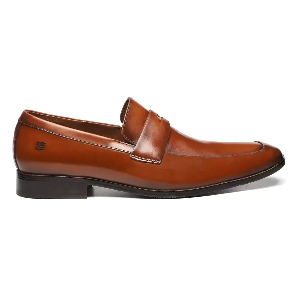 Sapato Loafer Masculino Social Em Couro - WHISKY
