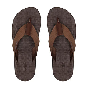 CHINELO MASCULINO CASUAL EM COURO MARROM - BARROCO-PRETO