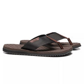 CHINELO MASCULINO CASUAL EM COURO PRETO - TMOURO-PRETO