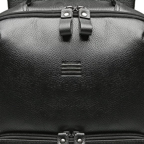MOCHILA PORTA NOTEBOOK MASCULINA EM COURO PRETO