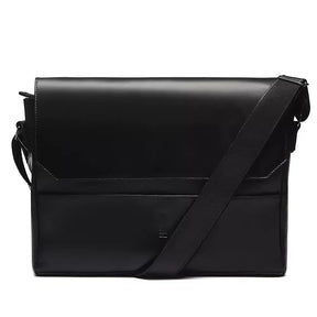 Pasta Porta Notebook Masculina Em Couro - PRETA-PRETA
